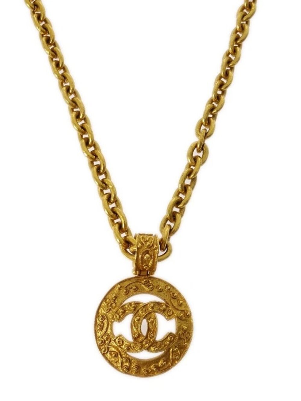 Chanel Medallion Gold Chain Pendant Necklace 94A 141323 - Picture 2 of 4